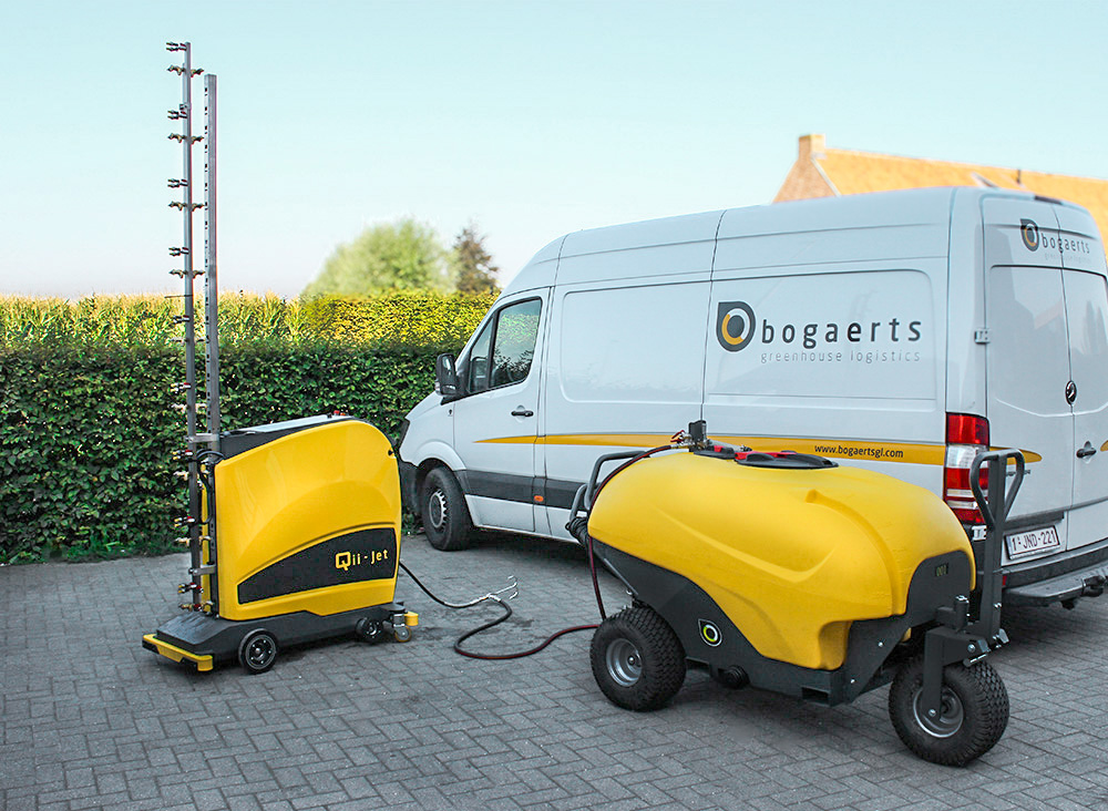 MSW movable tank cart spraying robot