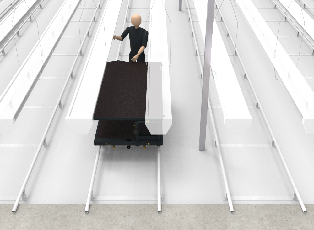 harvest on anti-slip platform